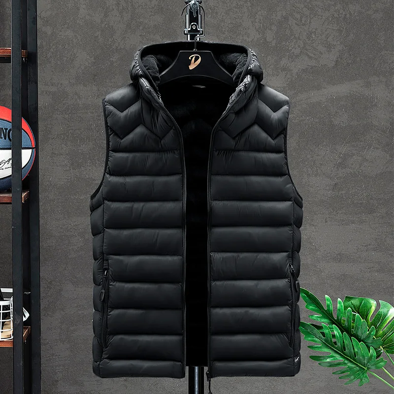 Padded Vest Jacket Coat Warm Winter Mens Casual Male