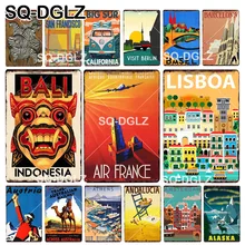 [SQ-DGLZ] городской Схипхол, Калифорнийский табличка, металлическая вывеска, винтажный оловянный Декор для дома, металлический плакат для паба