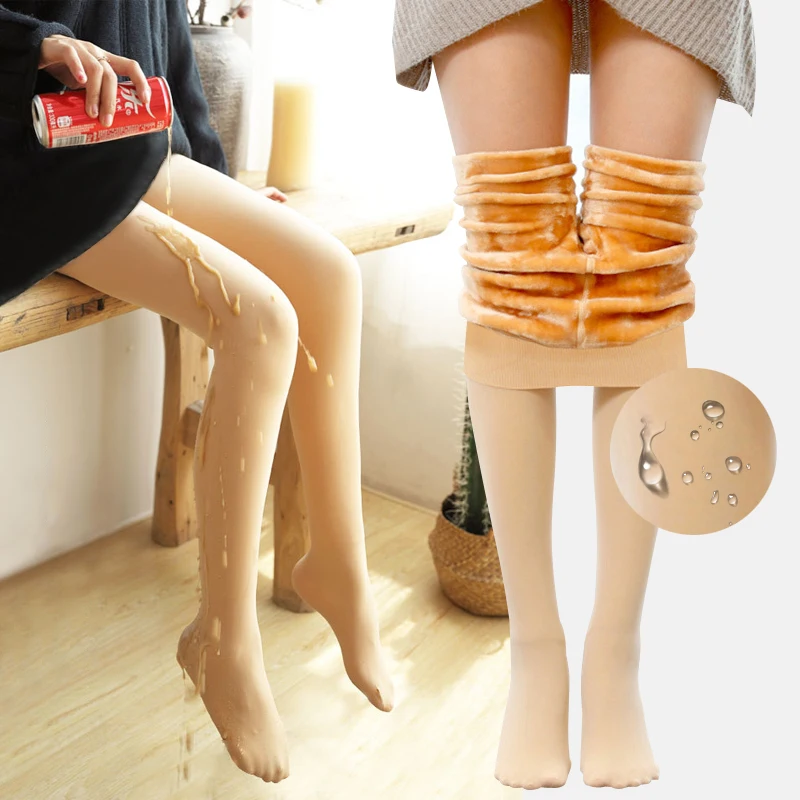 

Waterproof Warm See Through Zohra Leggings Women's Winter And Ankles Plus Velvet High Waist Large Size Leginsy Sportowe Broek