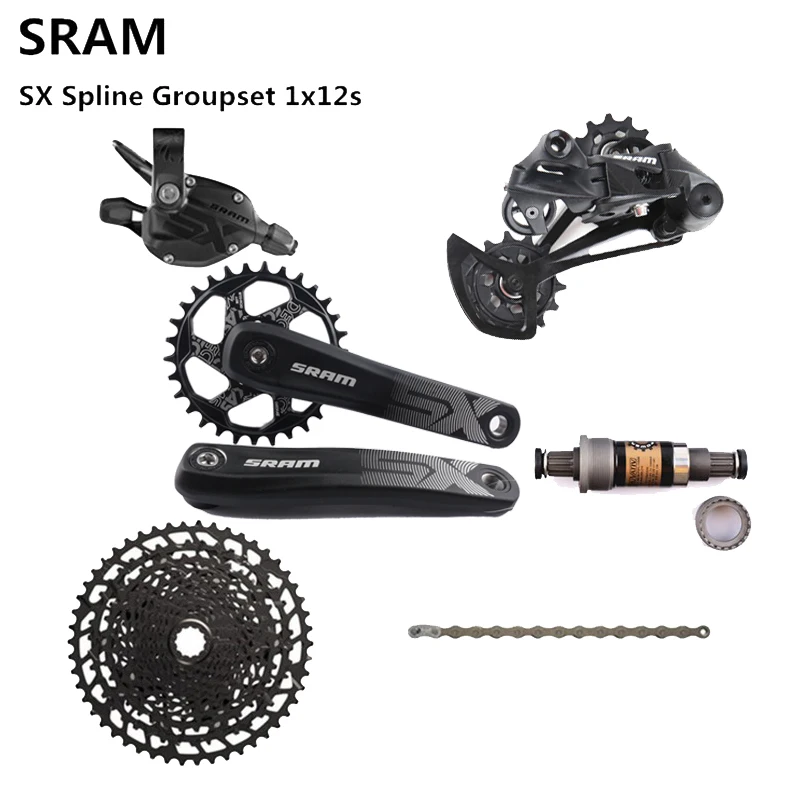 SRAM SX Groupset 1x12s Spline Crankset With BB Shifter Rear Derailleur Chain For MTB Bike Bicycle Set | Спорт и развлечения