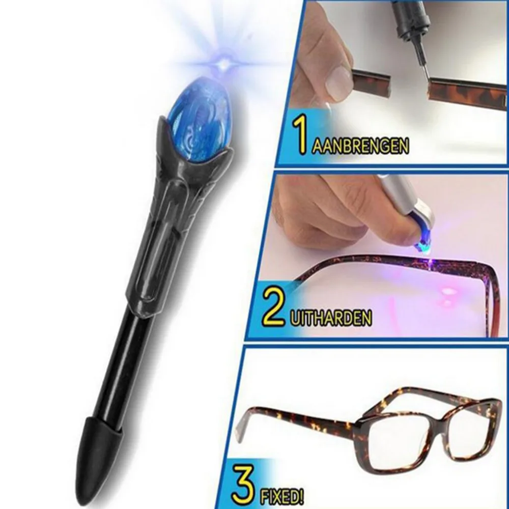 Жидкое стекло сварочный клей-смесь инструмент для ремонта быстрое использование репозиционный Быстросохнущий УФ-светильник Fix Pen/Refill клей опционально