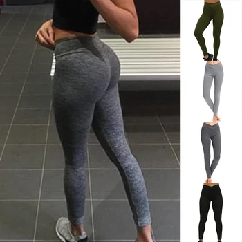 

Newly Bumps Style Leggings Hip Lifting Elastic Cross High Waist Breathable Slim Pants DO99