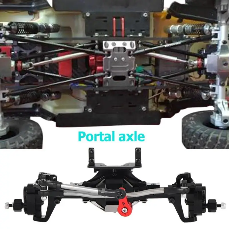 

Aluminum Alloy Front Rear Portal Axle Finishing Stainless Hardened Steel Process for 1/10 RC Crawler Car SCX10 II 90046