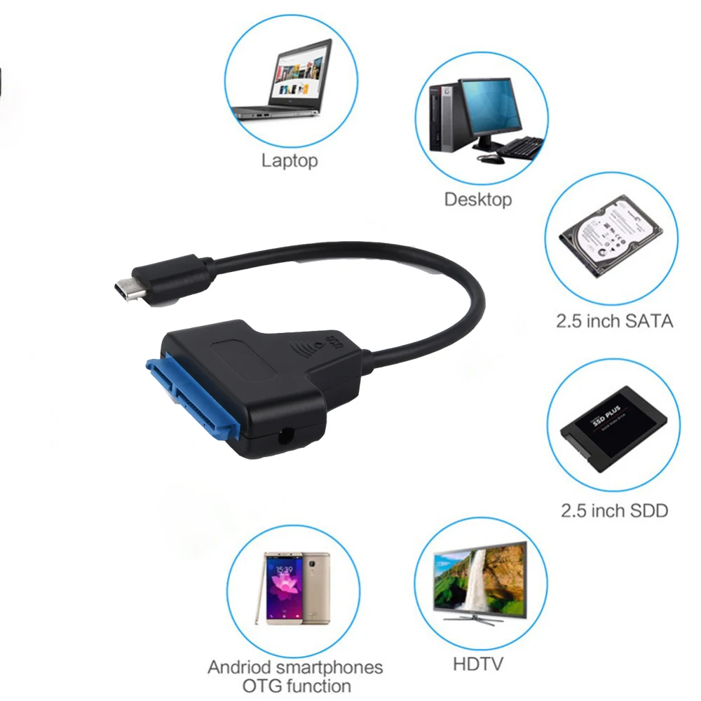 USB 3.0 SATA Adapter for 3.5 Inch SSD HDD - UASP Compatible with Samsung, Seagate, WD Description Image.This Product Can Be Found With The Tag Names Sata usb 30 converter ssd hdd hard drive adapter cable, Usb 20 sata 25 hdd hard disk drive adapter