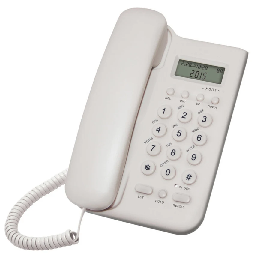 

Classic Corded Telephone Landline Phone with Caller ID, Adjustable Brightness, Calling Hold, Wall Mountable for Home Office