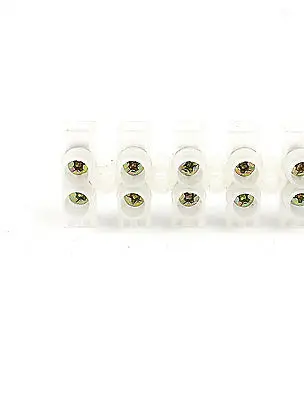 400V 10A подключаемый прозрачный пластиковый 12 позиционный двухрядный винтовой клеммный блок 5 шт