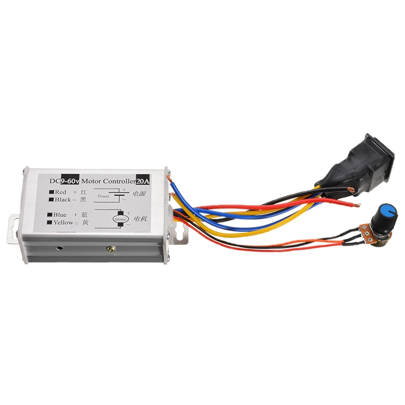 DC 9-60V 12V 24V 36V 10A регулятор скорости двигателя ШИМ регулятор скорости двигателя реверсивный переключатель