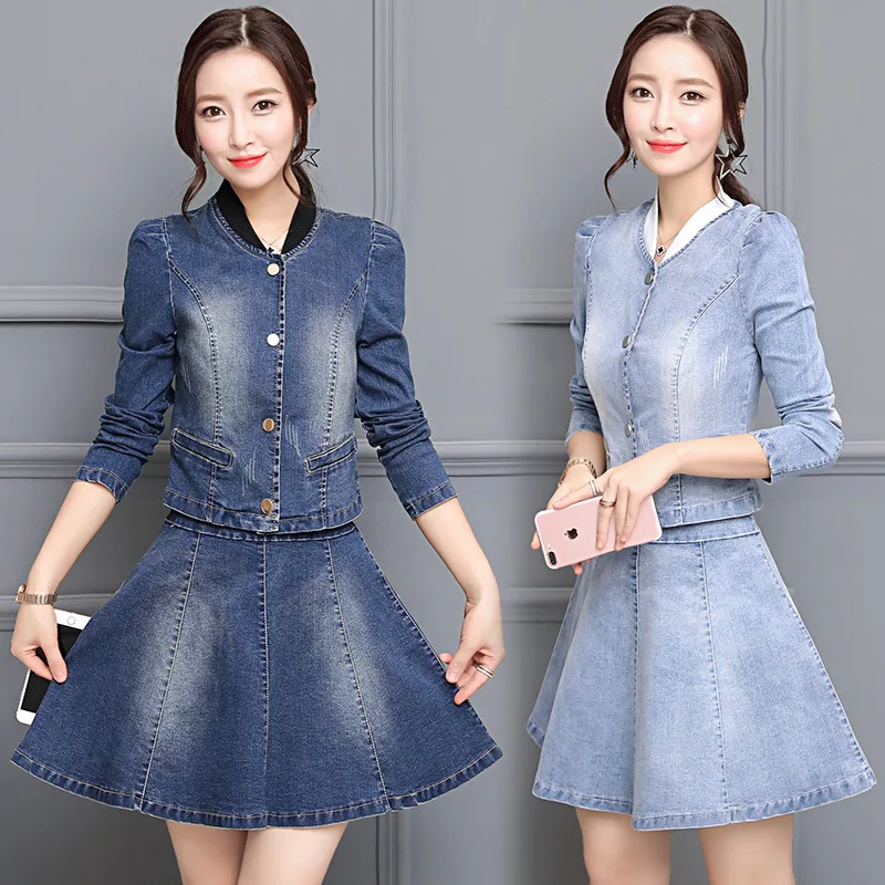 

2019 Spring And Autumn New Style WOMEN'S Dress Long Sleeve Computer Cable Lock Mid-length Korean-style Fashion Slim Fit Two-Piec