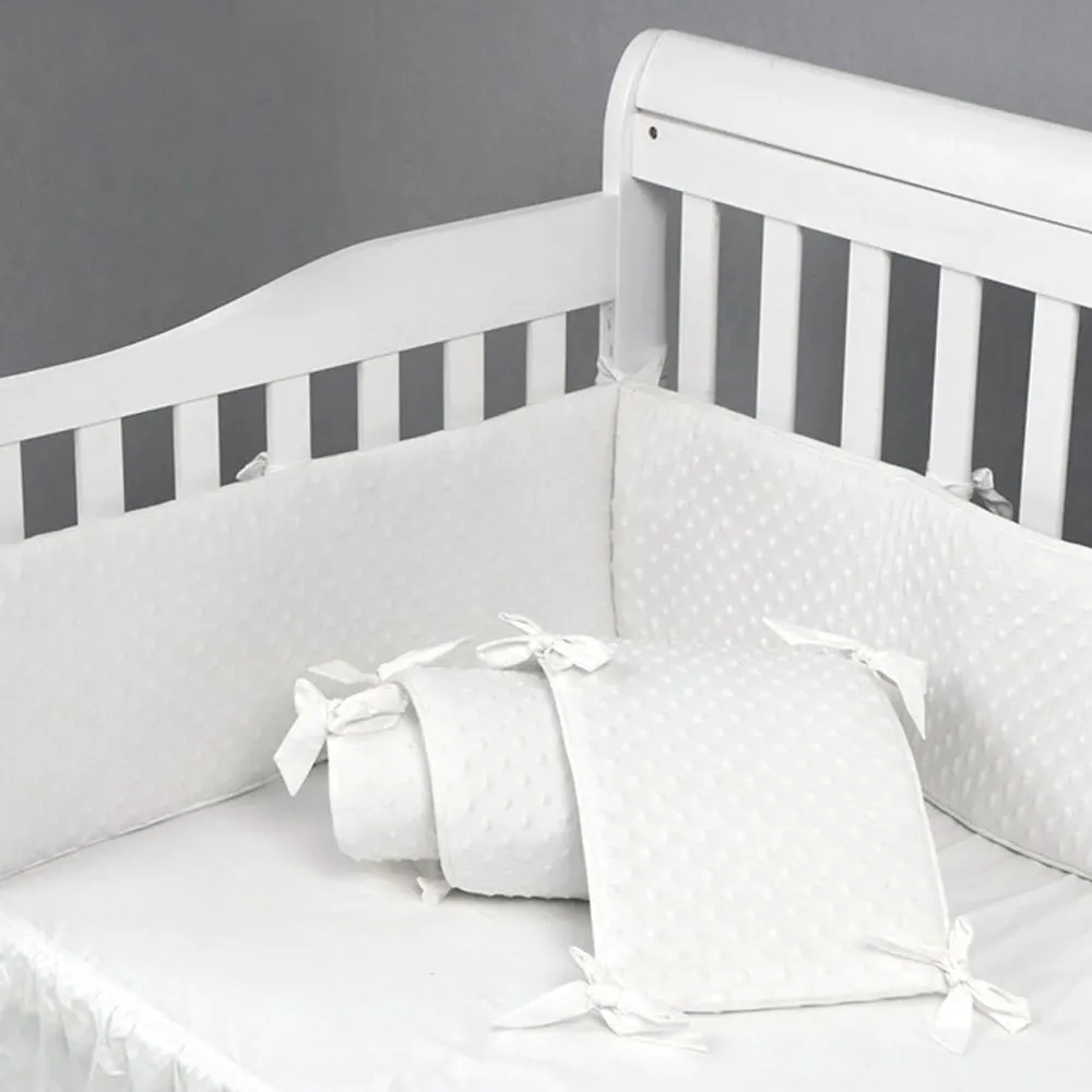 

3/4Pcs Baby Soft Crib Rail Cover Set for Front Side Safe Kids Padded Crib Rail Guard from Chewing Teething Batting Inner Bedding