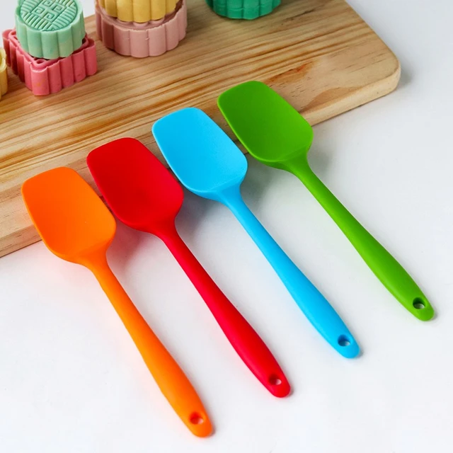 Espátula de silicona para cocina,Espátulas de silicona,Espátula  antiadherente resistente al calor,Utensilios para servir de cocina,2  utensilios de cocina con lengua de repostería para hornea