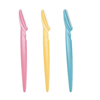 

3 Pcs Eyebrow Trimmer Eyebrow Shaver Hair Shaver Remover Blade Safe Razor Epilator Face Makeup Beauty Eyebrow Scissors Tools