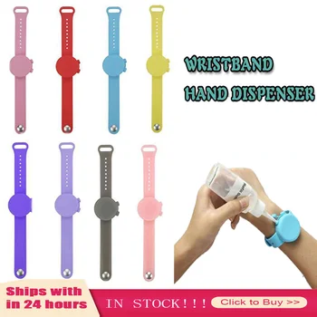 

Wristband Hand Pumps Disinfectant Sanitizer Dispenser Bracelet Wristband Hand Sanitizer Dispensing Silicone Bracelet With Bottle