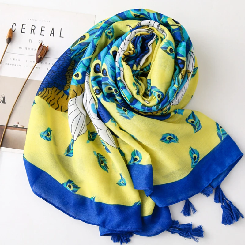 

New Design Viscose Shawl Scarf Luxury Brand Scarves Lady Print Soft Print Soft Head Wraps Pashmina Stole Muslim Hijab