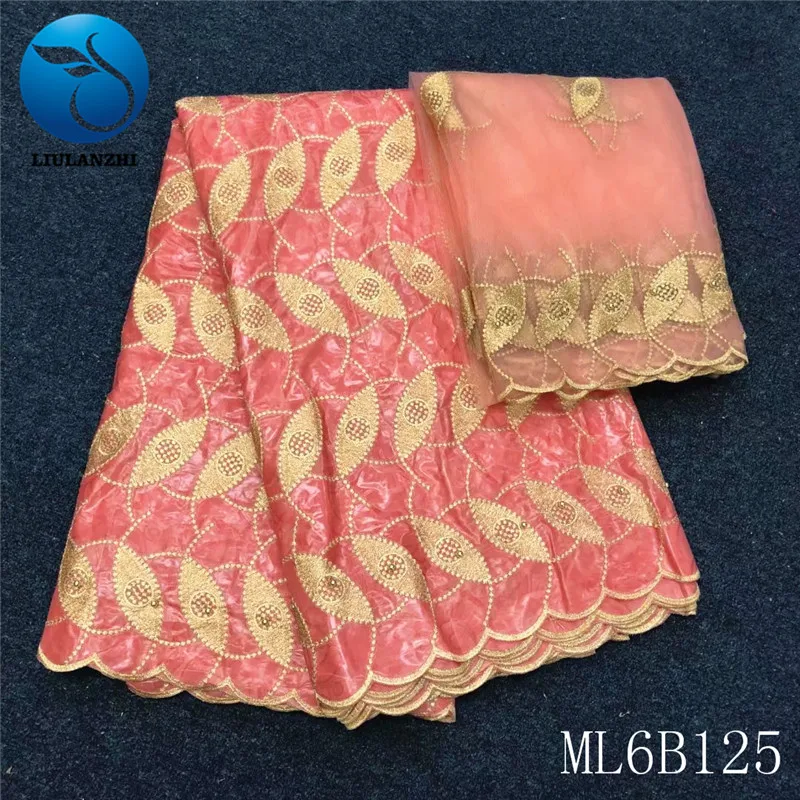LIULANZHI Нигерия Базен ткани новая вышивка бисером riche getzner ткань для платья 5+ 2 ярдов Хлопок broderie ML6B125