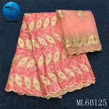 LIULANZHI Нигерия Базен ткани новая вышивка бисером riche getzner ткань для платья 5+ 2 ярдов Хлопок broderie ML6B125