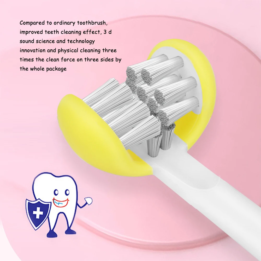 New 3 Side Children Sonic Electric Toothbrush 5 Modes USB Intelligent Acoustic Teeth Tooth Brush Cartoon Pattern for Kids 2 Head New 3 Side Children Sonic Electric Toothbrush 5 Modes USB Intelligent Acoustic Teeth Tooth Brush Cartoon Pattern for Kids 2 Head