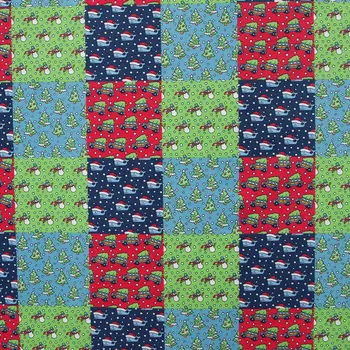 

1 yard printed Cotton poplin Fabric, patch, car, tree, snowman, dot, (width=140cm)