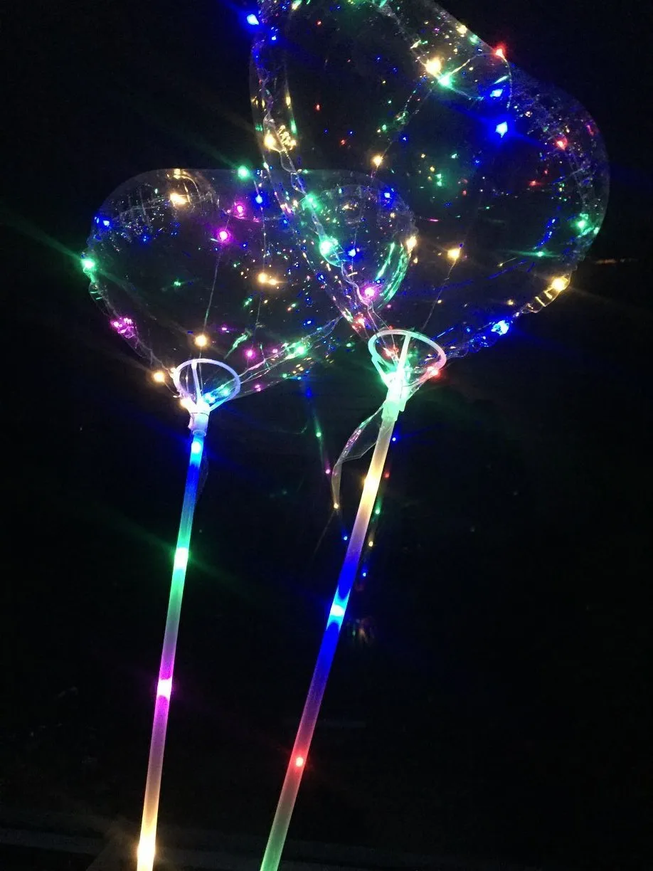 

New Style Love Heart Shape Ocean Ball Transparent Shining LED Balloon Flash Valentine's Day Wedding Network Red Ball