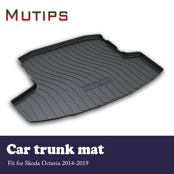 

Mutips Car Cargo rear trunk mat For Skoda Octavia 2014 2015 2016 2017 2018 2019 Waterproof carpet Anti-slip mat Car styling auto