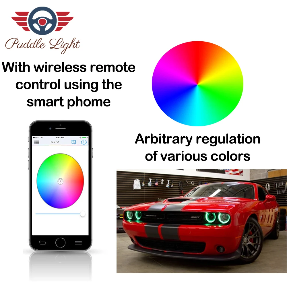  Challenger Color SHIFT RGB+W DRL Replacements - Car LED Board DRL Replacement Lights For Dodge Chal - 4000377178271