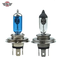 1 шт. H4 галогенная лампа для автомобилей с напряжением 12V 55W 4200K 5000K белый светильник синий кварцевые Стекло автомобилей головной светильник лампа мотоцикла светильник
