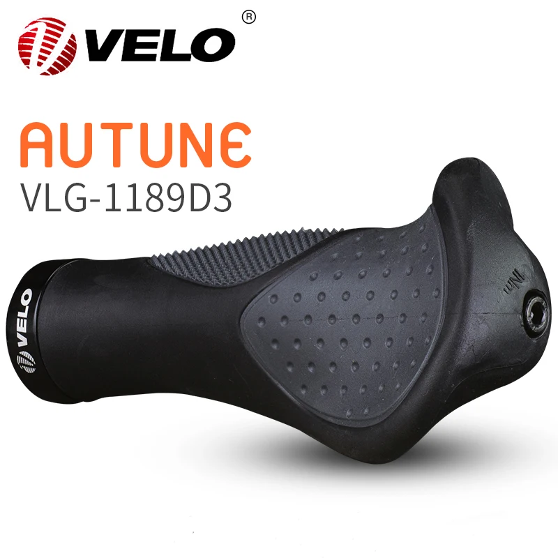 VELO Attune Grips 138mm MTB Mountain Bike Bicycle Handlebar Covers Bar End Ergonomic Soft Lock-On Shock Absorbing Non-slip
