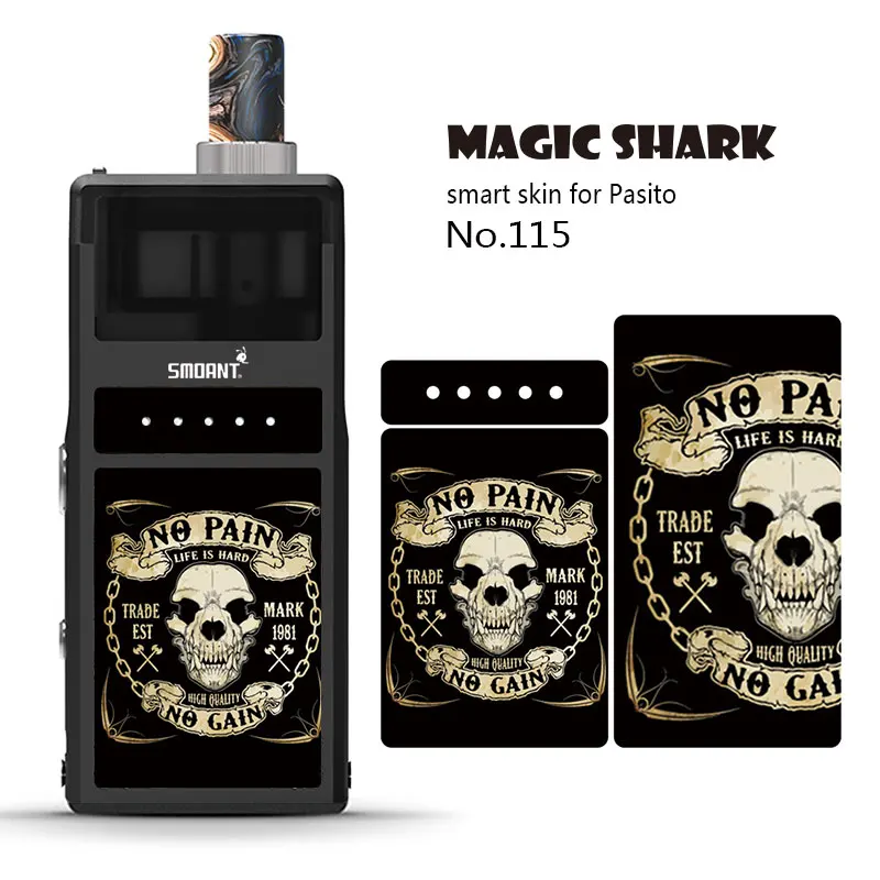 Стильная ПВХ наклейка Magic Shark Leaf Game of Thrones с черепом 2 5D для пасио чехол пленки Smoant