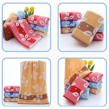 

Adult Towel Pure Cotton Jacquard Soft Household Leaf Towel Facial Care Bathroom Towel Facial Cleansing Towel