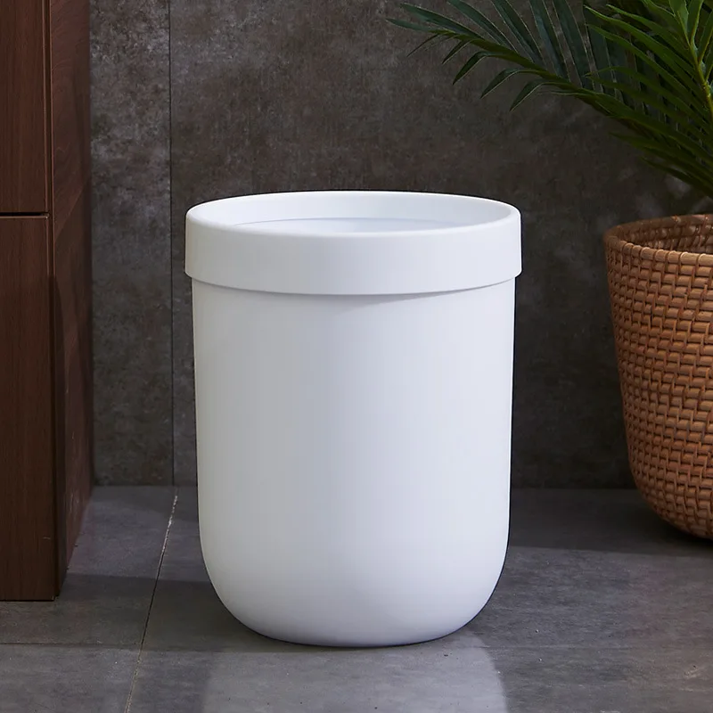 

European Style Northern European-Style Creative Toilet Office Bedroom Living Room Home without Cover Basket Garbage Can Large Si