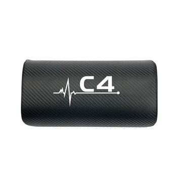 

car neck pillows both side pu leather single headrest case for Citroen C4 Accessories