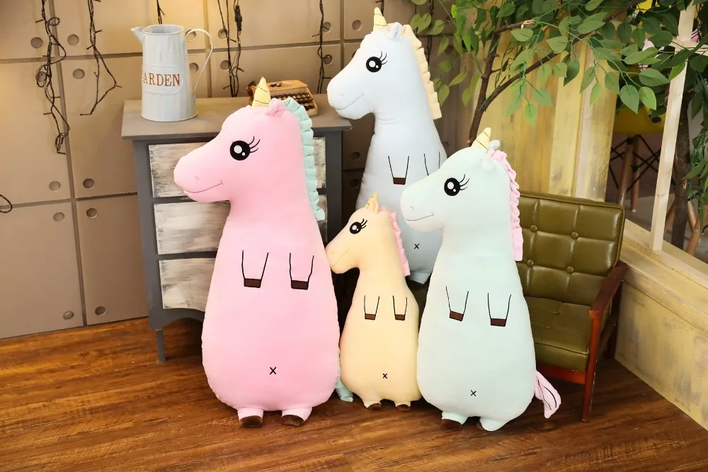Мультяшный Единорог Бегемот, плюшевая игрушка, чучело, игрушка, мягкое тело, подушка, украшение детской комнаты, подарок для девочки