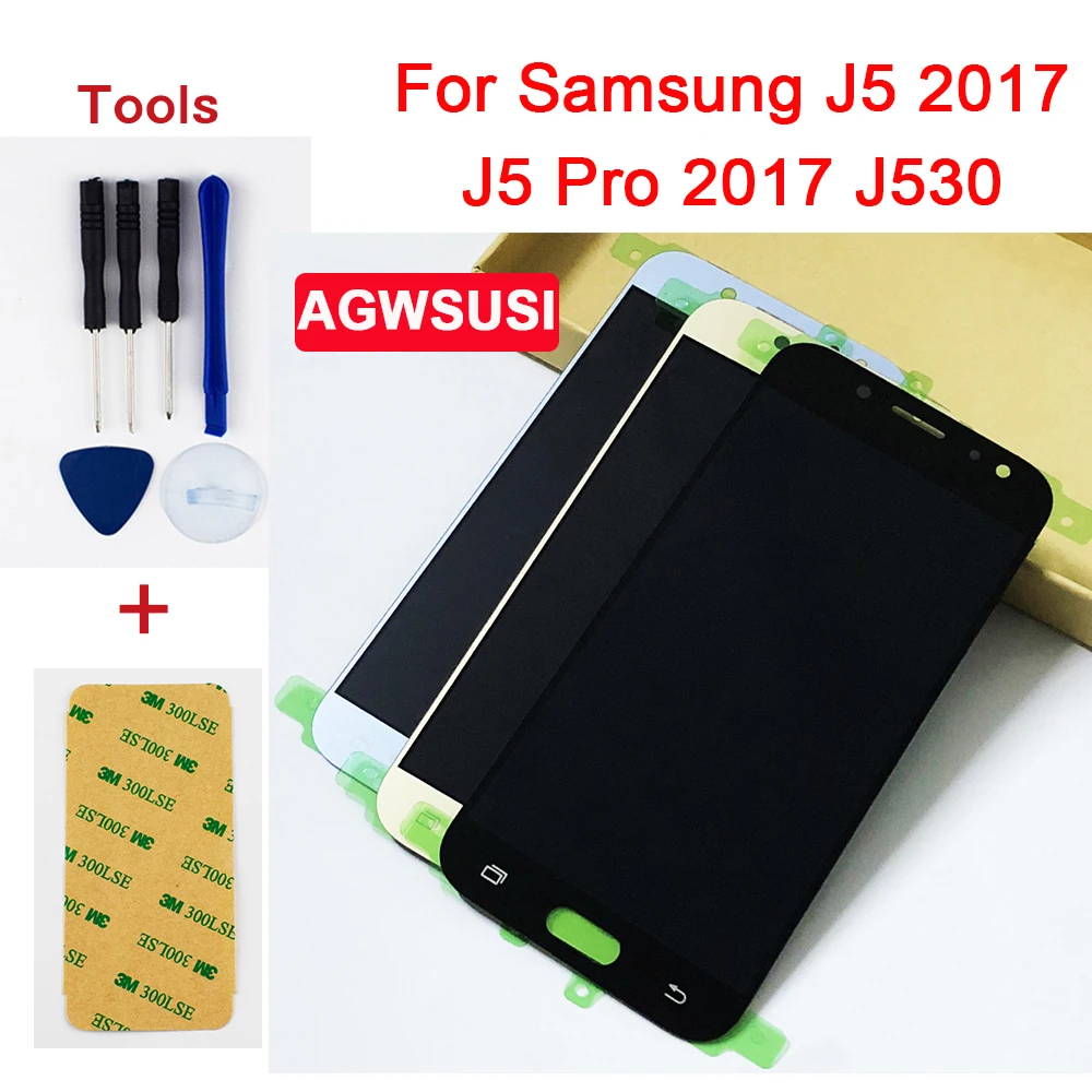 Регулируемая панель для SAMSUNG Galaxy J5 2017 Pro J530 J530F полный ЖК дисплей + дигитайзер