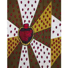 Белая высококачественная африканская ткань для печати голландский воск настоящий голландский нигерийский батик голландский воск 6 ярдов/шт девиз