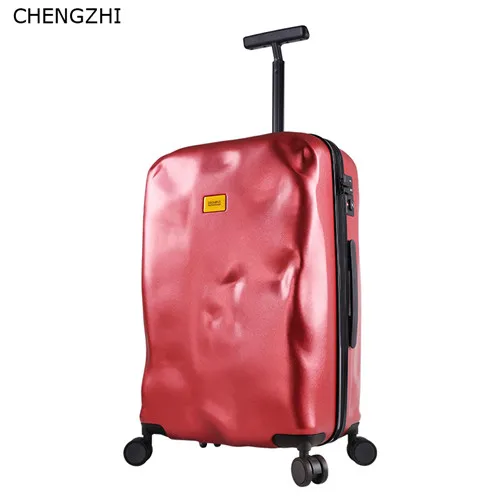 CHENGZHI Личность ретро повреждения Стиль PC чемодан на колёсиках Spinner бренд путешествия Suitcas на колесах 2" 22" 2" 26" 29 дюймов - Цвет: red