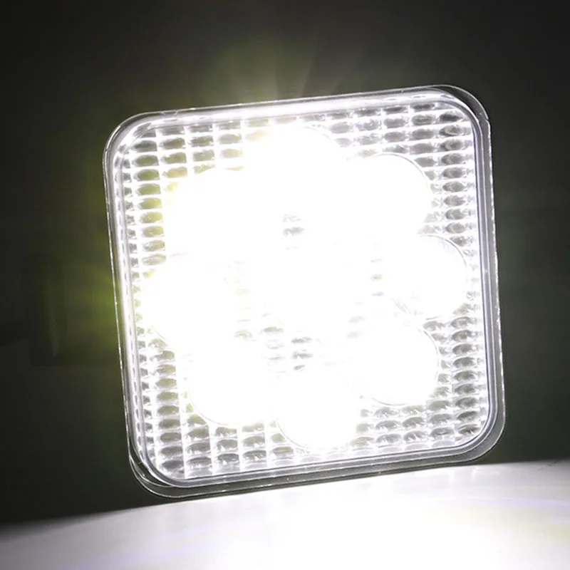 

2* 27W Car 9-LED Work Lamp Square Light Off-road SUV Truck Motorcycle Boat Jeeps