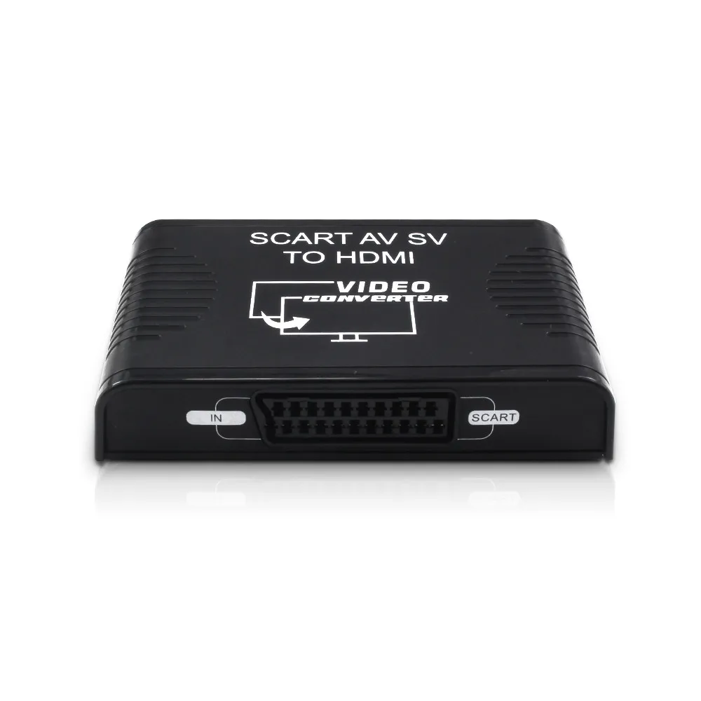 Из scart в HDMI AV SVIDEO из scart в HDMI 3-в-1 конвертер мультимедийного интерфейса высокой четкости - Цвет: black