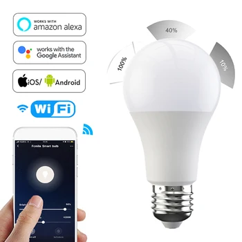 

15W Smart WiFi Light Bulb E27/B22 Dimmable LED Lamp APP Smart Wake Up Night Light Compatible With Amazon Alexa Google Home