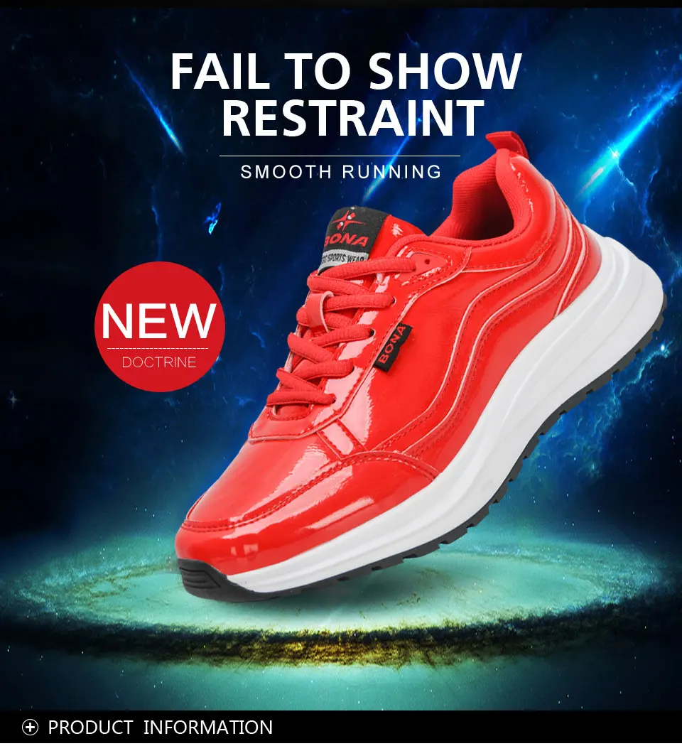 BONA 2021 New Designers Trendy Casual Flats Sneakers Ladies Fashion Comfort Platform Vulcanized Shoes Women Leisure Footwear