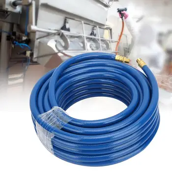 

15M Blue Flexible Pneumatic PVC Hose with Quick Connector for Air Compressor shower tube bronze shower hose durit silicone