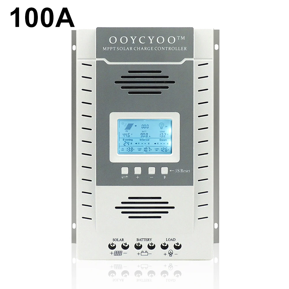C 100A 80A 60A MPPT солнечная ЖК-панель регулятор заряда 12 V/24 V USB5V - Цвет: C