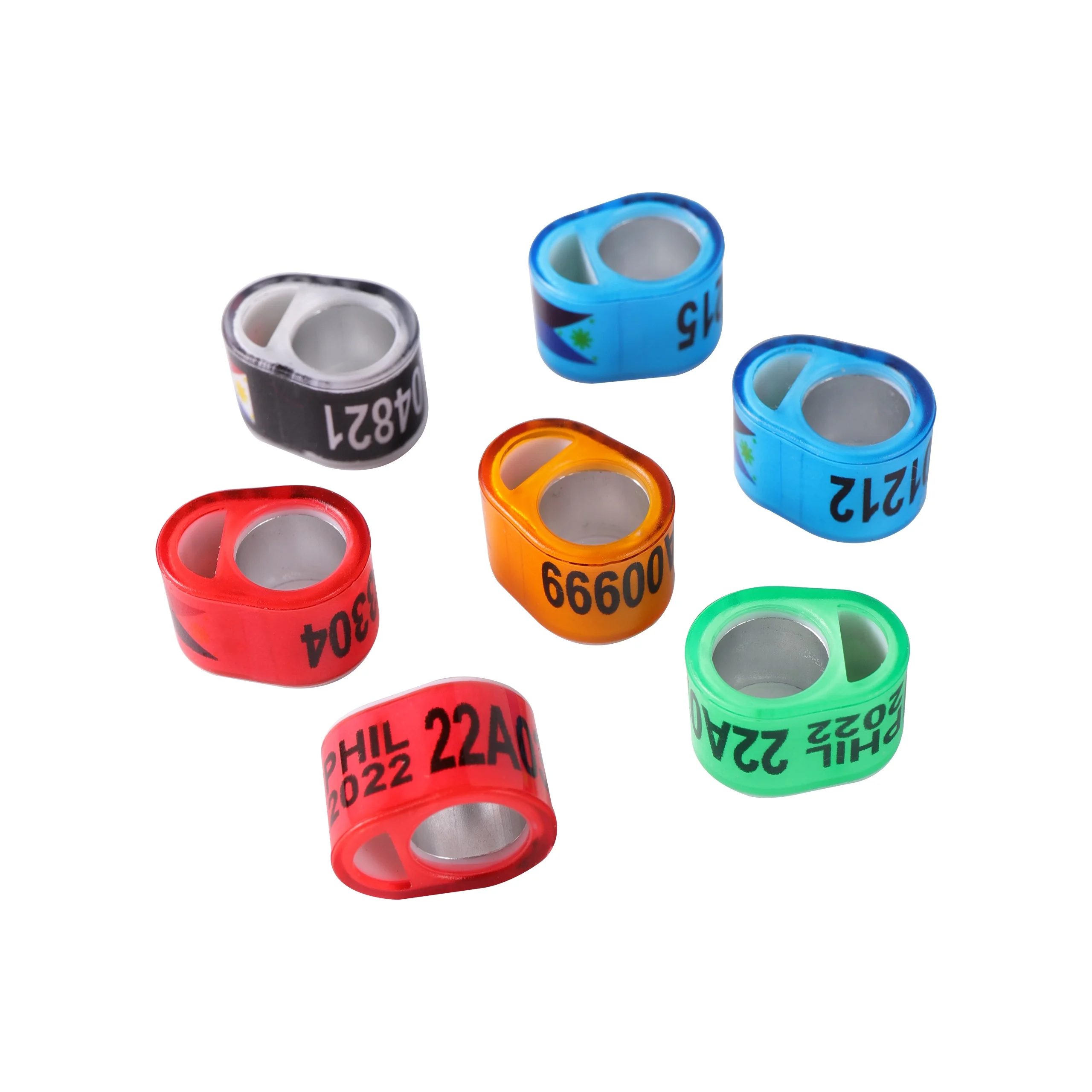 PHIL 2022 Multicolor Pigeon Foot Ring ID 8mm Quality Durable Bird Racing Outdoor Training 10 Pcs | Дом и сад