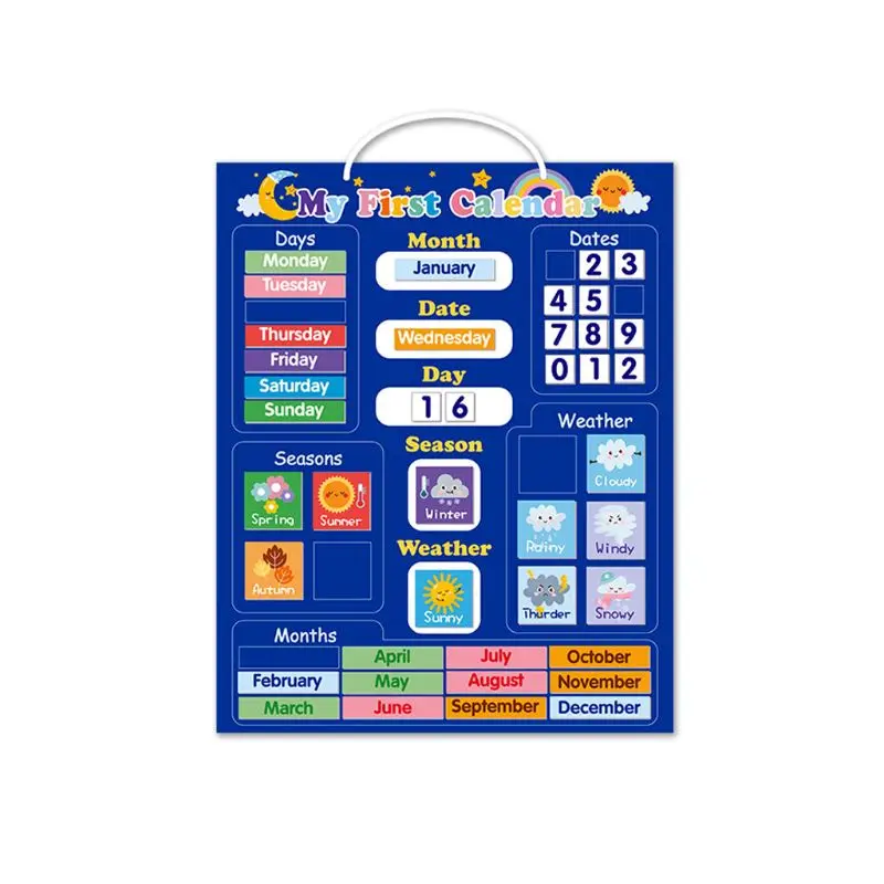 

Premium New Weather Calendar Magnetic Board Whole Brain Development Wisdom Learning Enlightenment Creative Children Toys