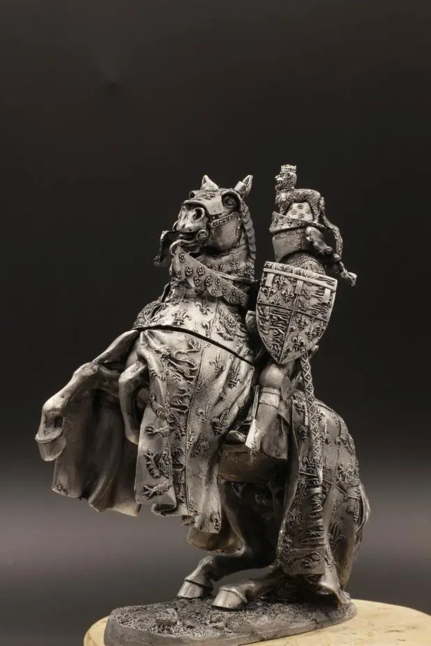 

1:24 Scale Tin Metal England Black Prince Edward Static Exquisite 75mm Ancient Soldier Figure Statuette Miniature Model