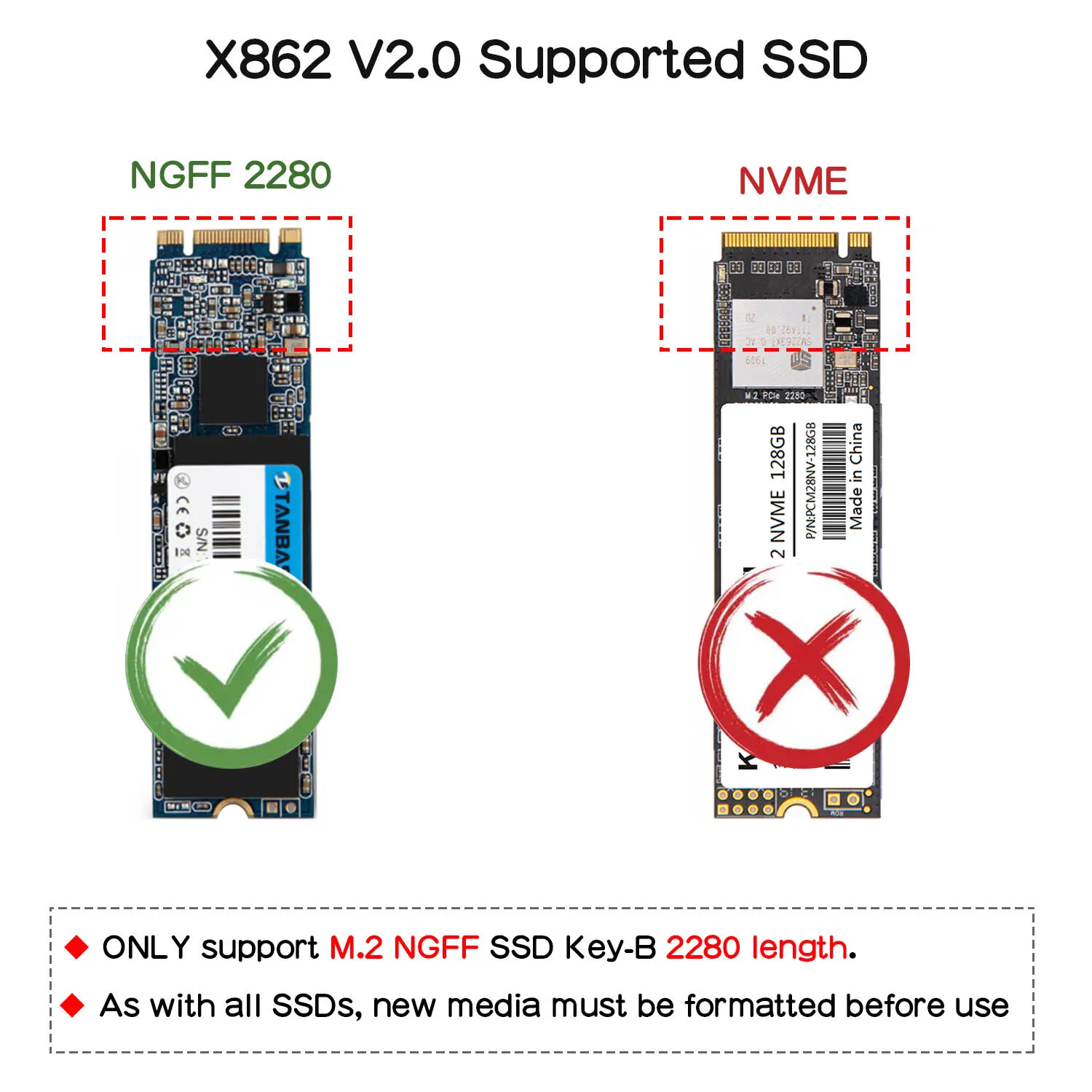 Raspberry Pi X862 V2.0 M.2 NGFF 2280 SATA SSD Storage Expansion Board / Shield for Raspberry Pi 4 Model B
