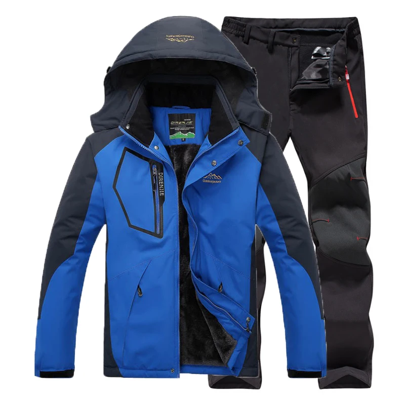 

Camping Trekking Hiking Climbing Skiing Fishing Winter Waterproof Pants Men Fleece Outdoor Jacket Soft shell Trouser Sports 5XL