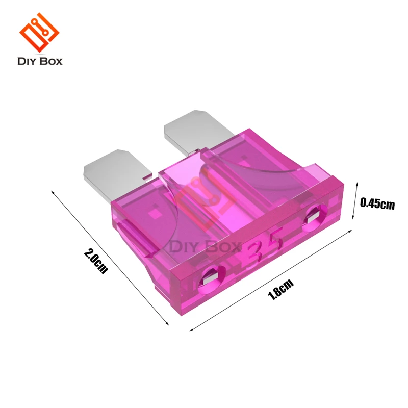 100 шт. Средний 1,9x2 см автомобильный предохранитель тепловой срезы 5A 7.5A 10A 15A 20A 25A 30A 35A 40A AMP Тип лезвия Автомобильная вставка Fuze Fusibles