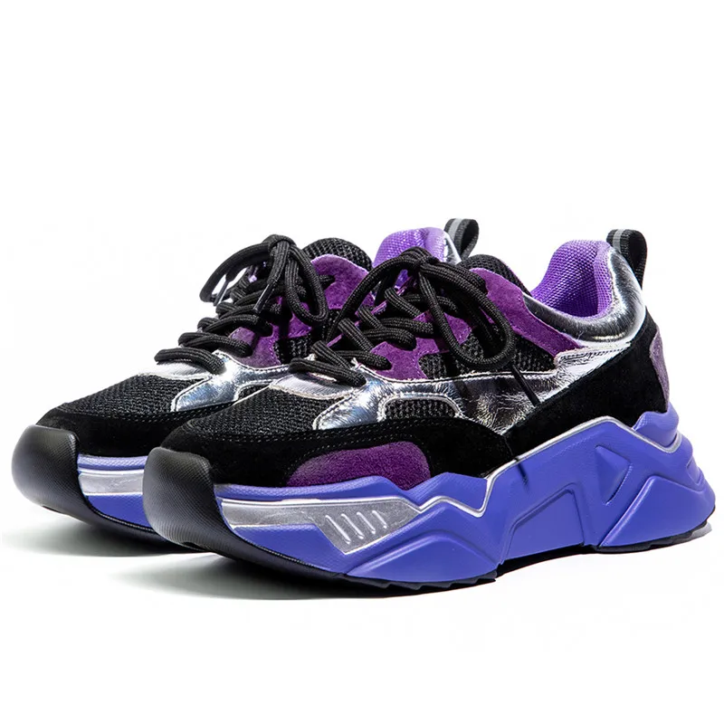 

2020 New Purple Green Women Fashion Sneakers Female Cross Tied Patchwork Casual Shoes Woman Comfortable Women Flats