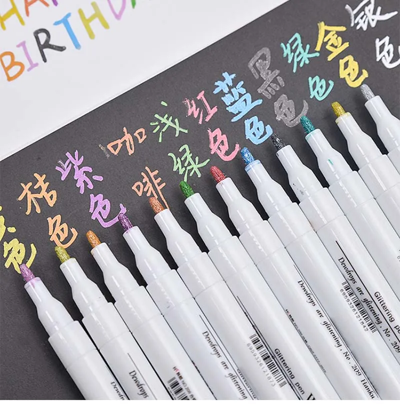 12 цветов Kawaii рисунок водостойкая ручка Fineliner скрапбукинга цвет чернил дизайн ручка милый стационарный искусство