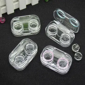 

NEW Colorful Contact Lens Case Waterproof Leak-proof Portable Mini Contact Lens Storage Box Colored Eye Contact Lenses Case 35g
