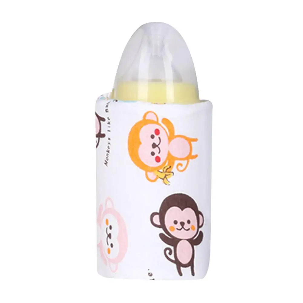 monkey Новая детская бутылочка для кормления, теплая изоляционная сумка, сумка для детской бутылочки, зимняя, USB, бутылка с постоянной температурой, теплая, портативная, детская - Цвет: monkey